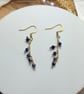 Lapis Lazuli Dangle Earrings, Gold Stainless Steel, Healing Crystal - Image 7