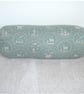 Christmas Bolster Cushion Cover 16" x 6" Cylinder Neck Roll Duck Egg