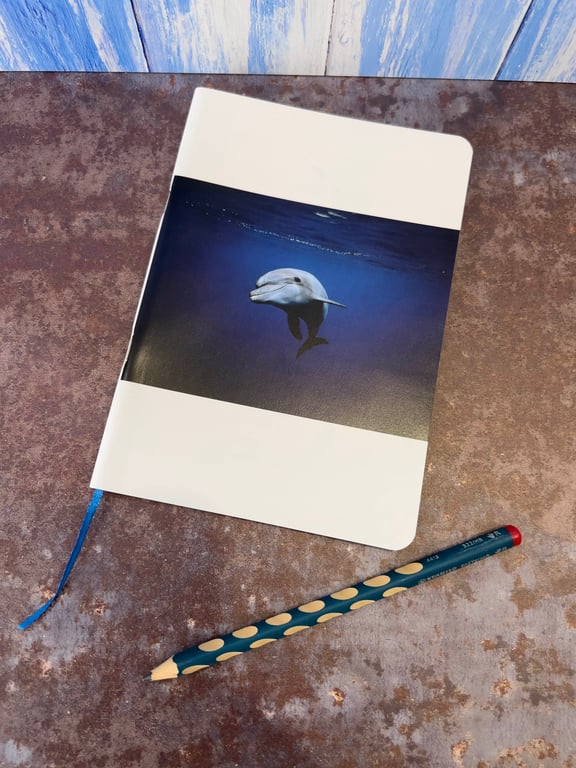 Notebook, Marine themed, A5 (ish), made from up-cycled and recycled materials.