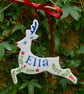 Personalised Rudolph Christmas Decoration - Hand Made - Image 1