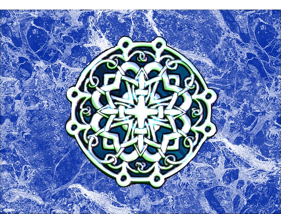 Celtic Marble Laptop Skin Fabric Sticker