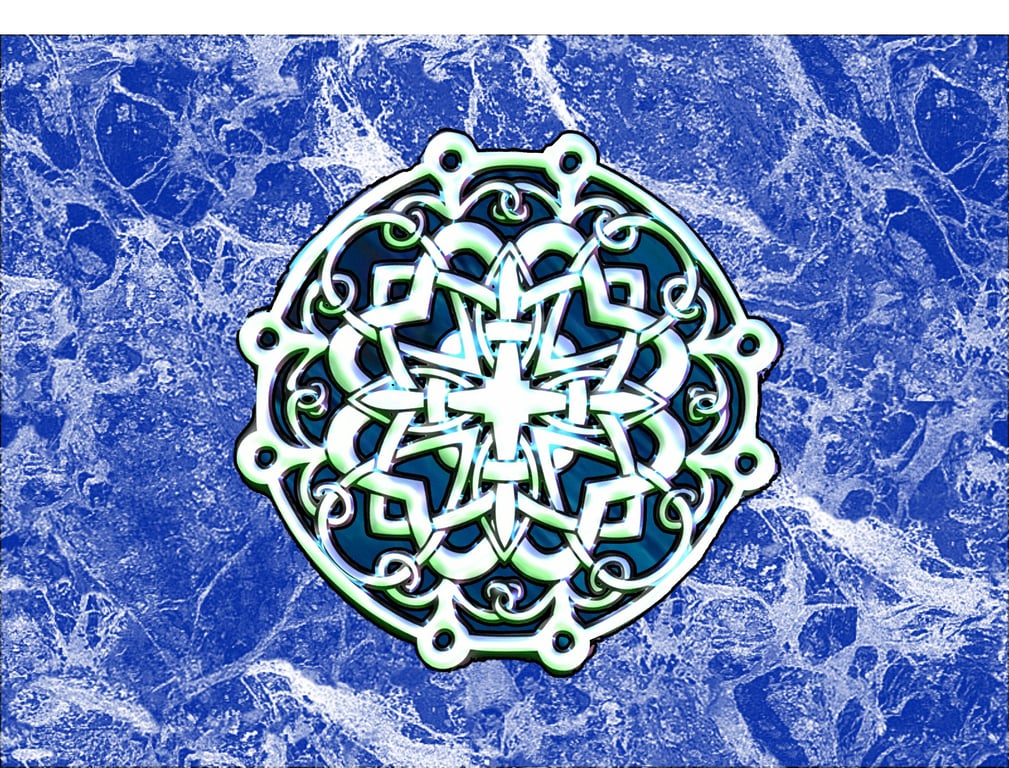 Celtic Marble Laptop Skin Fabric Sticker