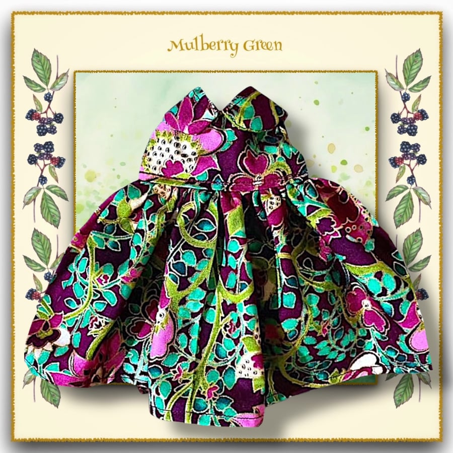 Gold Etched Floral Dress 