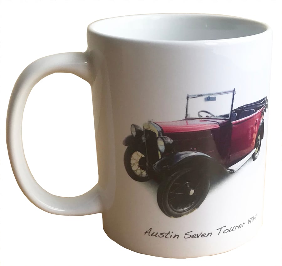 Austin Seven Tourer 1934 - 11oz Ceramic Mug for Classic Car fan