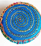 Buttons 1 inch button Hand Dyed Silks and Cottons Free Machine Embroidery Button