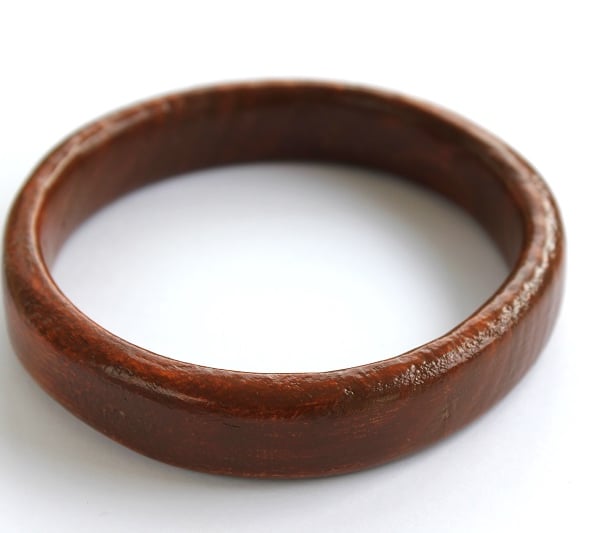 Handmade Wooden Bangle (Dark Finish)