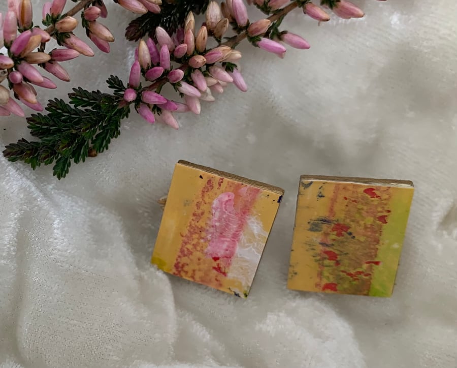 Stainless steel post earrings 