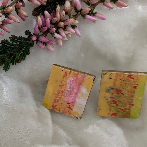 Stainless steel post earrings 