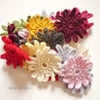 Crochet flowers garland - Wall hanging ornament - Housewarming gift