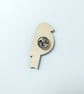 Bullfinch Pin Badge, Wooden Bird Brooch - Image 3