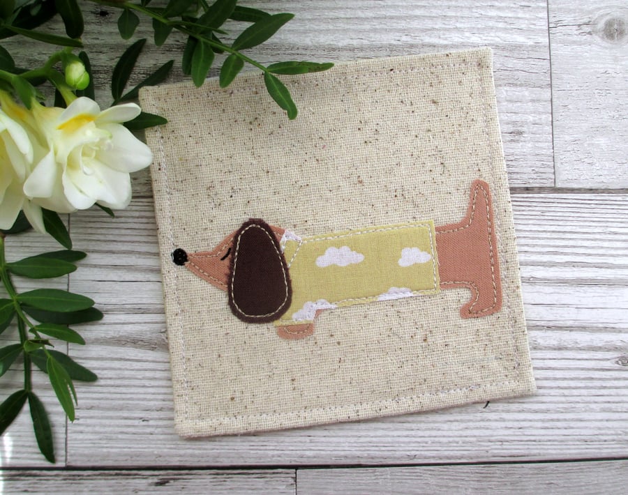 Mini Dachshund Coaster, Gift For A Dog Lover