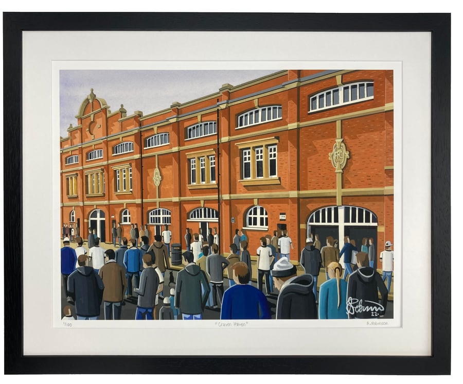 Fulham F.C Craven Cottage Limited Edition Framed Art Print (20" x 16")