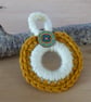 Crocheted Hanging Mini Wreath Decoration - Image 1