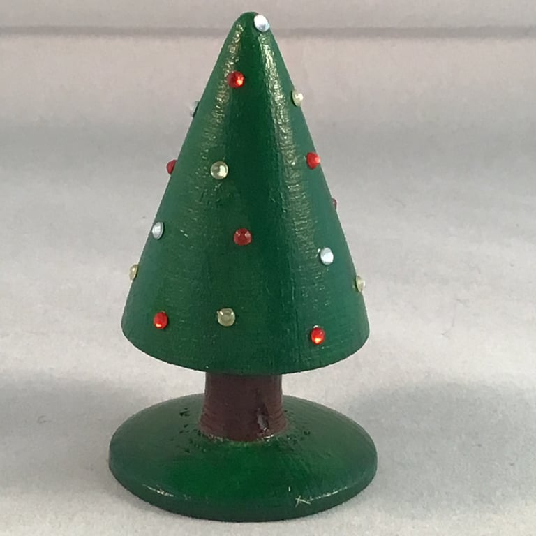 Small decorated Christmas tree