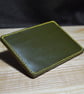 Forest Green Slimline Leather Card Wallet With Cash Slot
