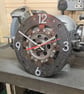 Handmade Clutch Plate Wall Clock - Recycled Automotive Clock - Mechanic Gift - G