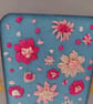 Hand embroidered flowers small picture upcycled painted frame. - Image 2