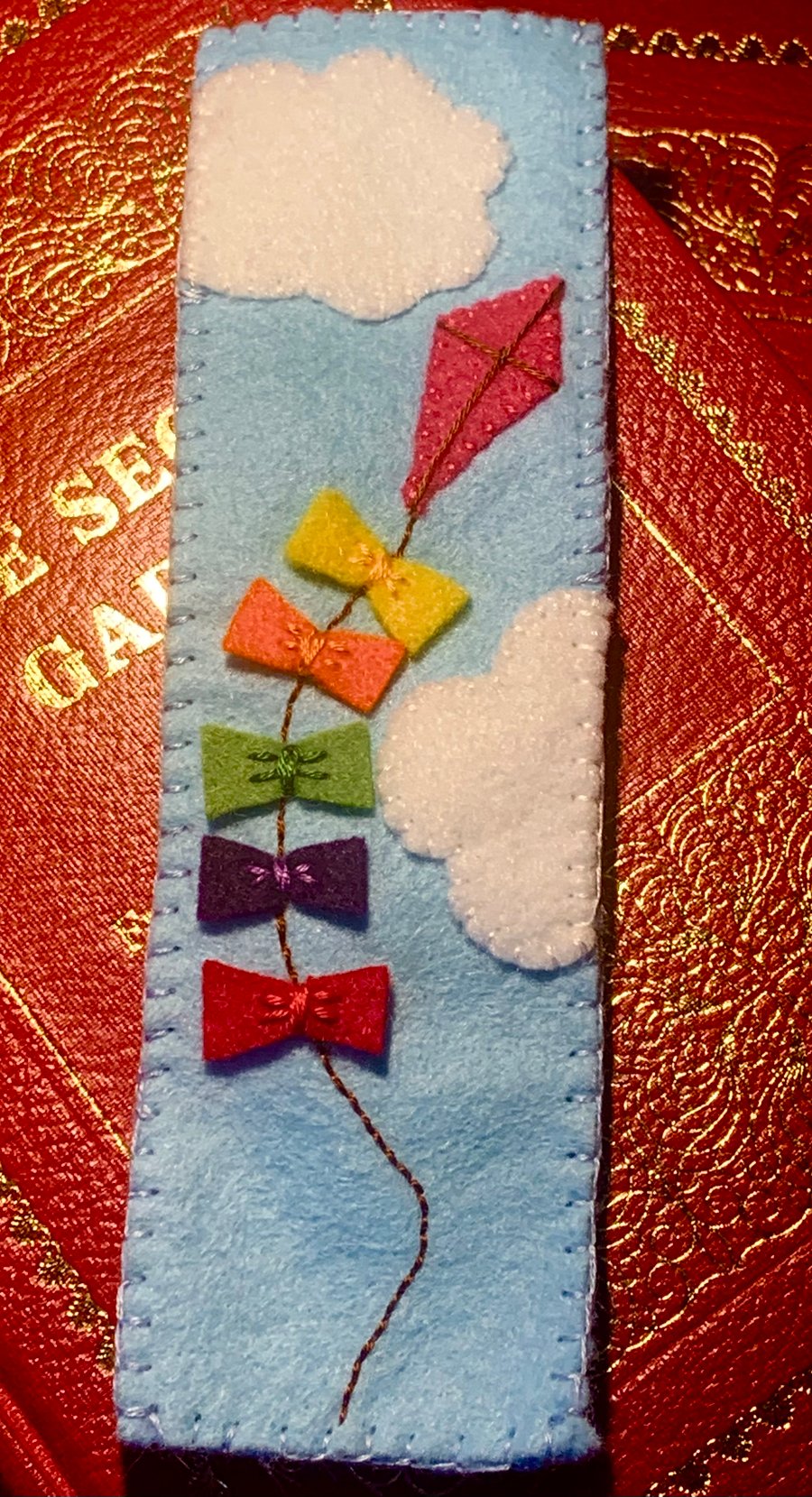 Felt kite bookmark