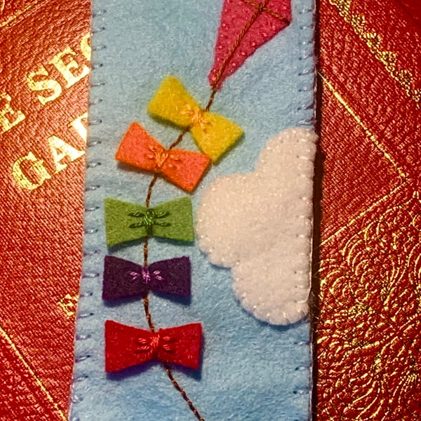 Felt kite bookmark