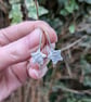 Long silver star earrings, celestial earrings, Christmas jewellery gift - Image 2