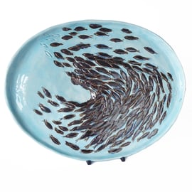 Fish Ceramic Plaque - Hand Built