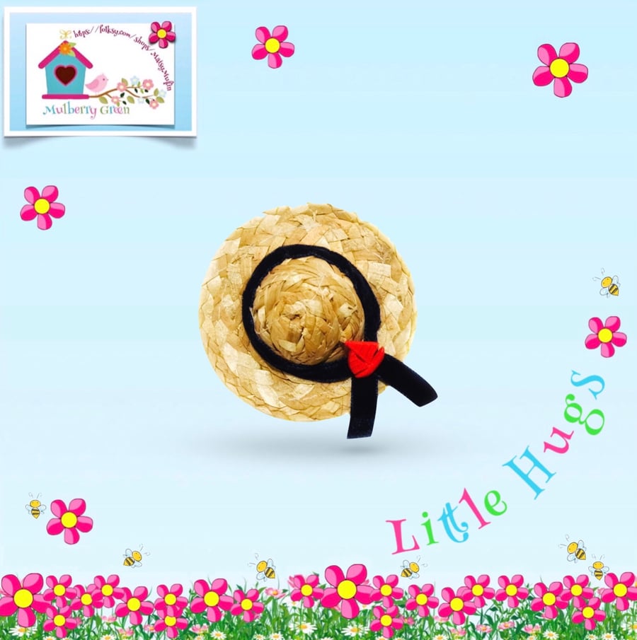 Little Hugs Boat Trimmed Straw Hat