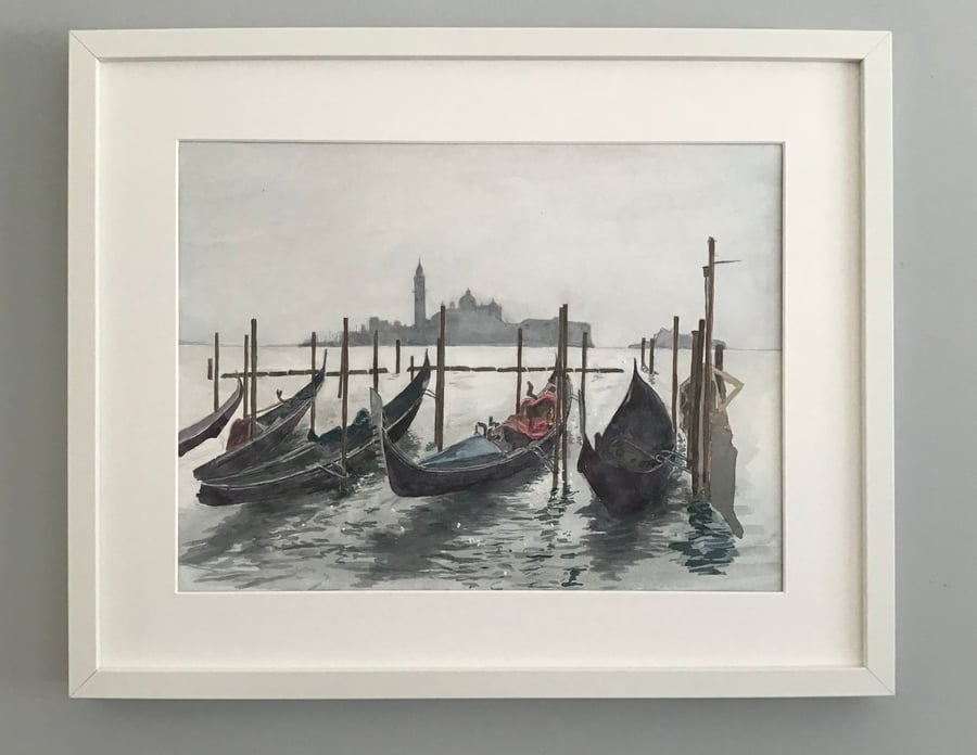 Misty morning in Venice - Original Watercolour