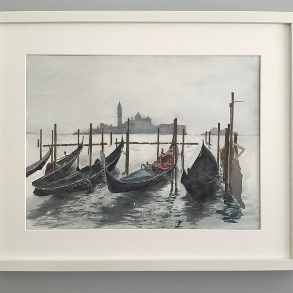 Misty morning in Venice - Original Watercolour