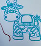 Personalised Cute boys blue Birthday card, cow, balloon, baby or young child. - Image 4