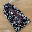 Leopard Print Reading Spectacle or Sunglasses Case 