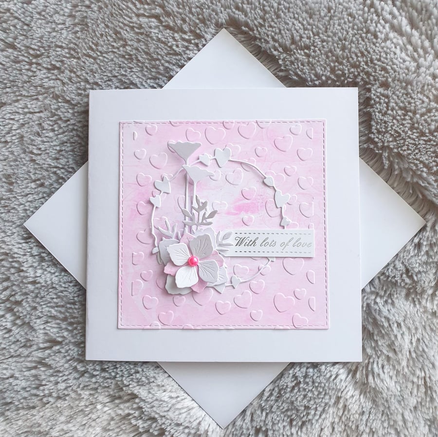 Anniversary  Card - Pink Hearts