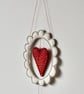 'Love you' - Heart Surrounded by a Scalloped Frame  - Hanging Decoration - Image 9