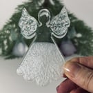 Handmade Resin Angels with Drusy Wings – Christmas Hanging Decoration