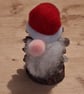 Pine Cone Christmas Gonk decoration with pink Nose