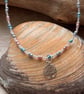 Necklace - Seed Beads and Sterling Silver Tree of Life Charm Ref R21 - Image 5