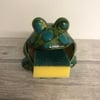 Frog sponge holder, kitchen decor, scrubby holder, soap holder housewarming gift