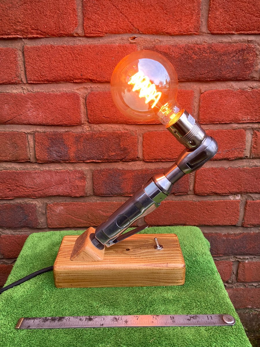 Industrial Table Lamp, made from an Air Powered Ratchet Wrench