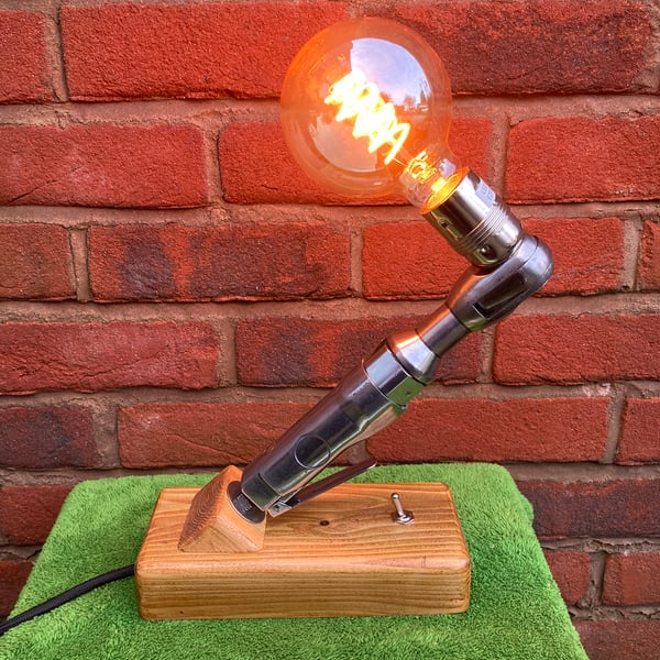 Industrial Table Lamp, made from an Air Powered Ratchet Wrench