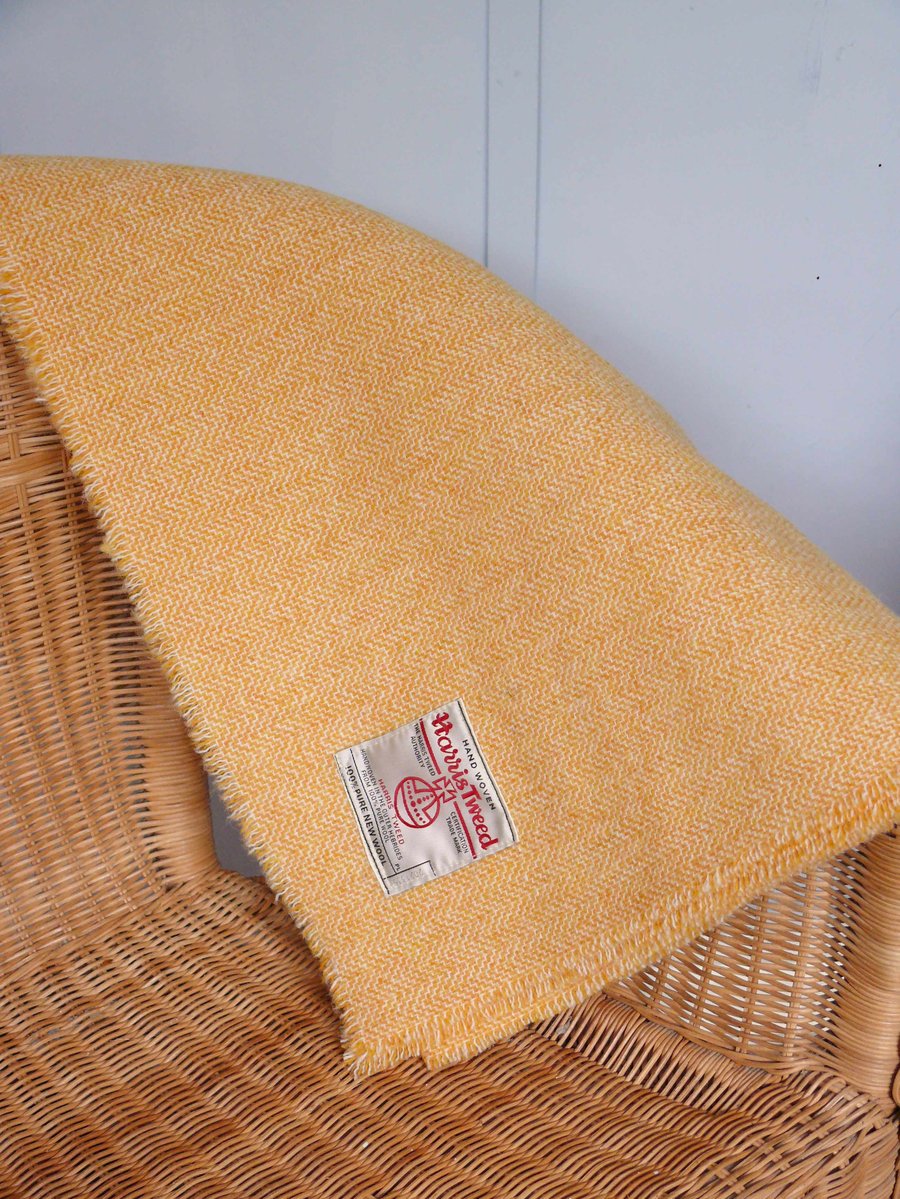 Harris Tweed Yellow Blanket