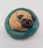 Yorkshire Pudding - Pug in Green Bed - Image 1