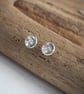 Sterling silver domed stud earrings, unisex silver jewellery, earring studs - Image 4