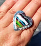 Surfite Heart Adjustable Ring Sterling Silver Jewellery Gift Upcycle Handmade - Image 3