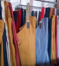 Split Leg Crossback Apron for Potters, and Makers, Adjustable. Ochre No7:2  - Image 8