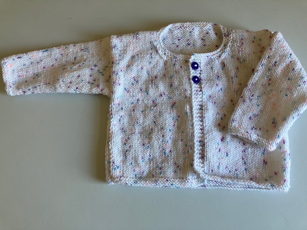 Baby Cardigan to fit 6 - 12 months, handmade in the UK
