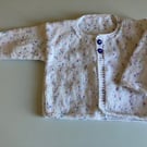 Baby Cardigan to fit 6 - 12 months, handmade in the UK