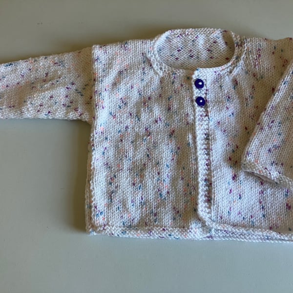 Baby Cardigan to fit 6 - 12 months, handmade in the UK
