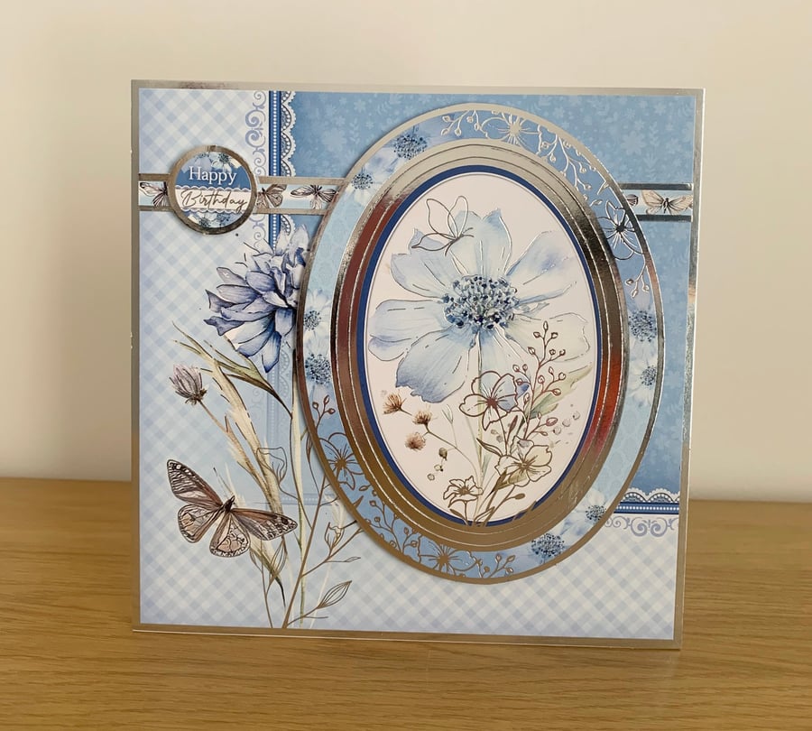 Happy Birthday Silver Foiled Luxury Ladies Birthday Card