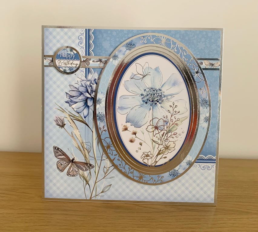 Happy Birthday Silver Foiled Luxury Ladies Birthday Card