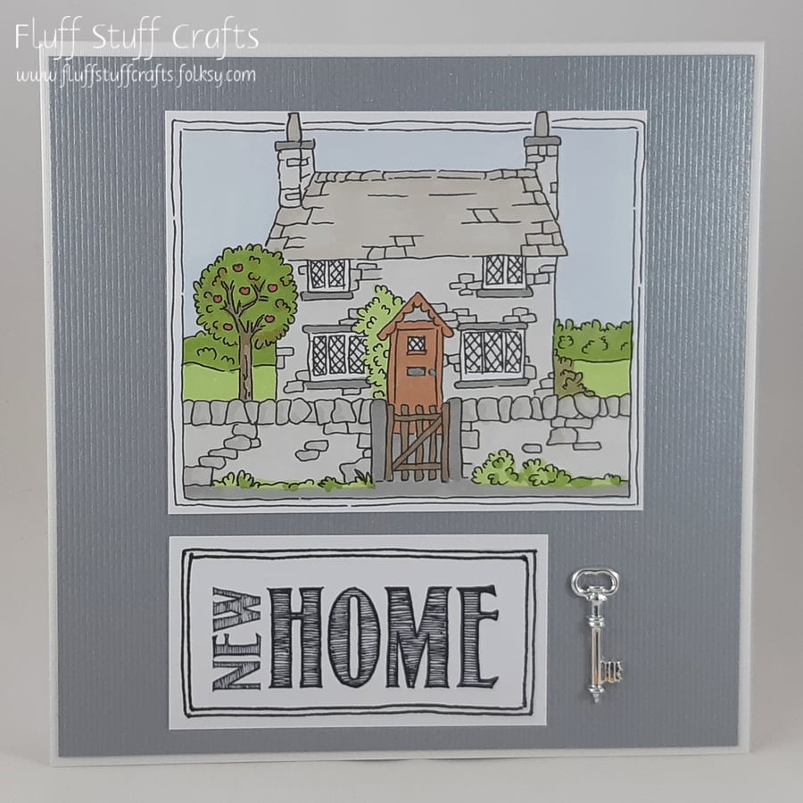 Handmade new home card - the country cottage