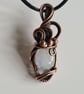 Handmade Natural Rainbow Moonstone & Copper Necklace Pendant Gift Boxed Crystal - Image 4